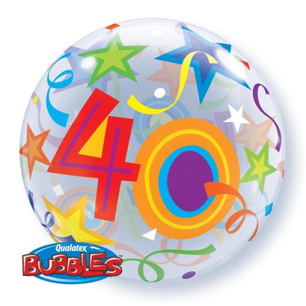 PALLONCINO BUBBLE 22" 40 ANNI MULTICOLOR