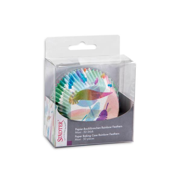 PIROTTINI MUFFIN RAINBOW FEATHERS Ø5-7 cm. h.3,5 cm PZ.50