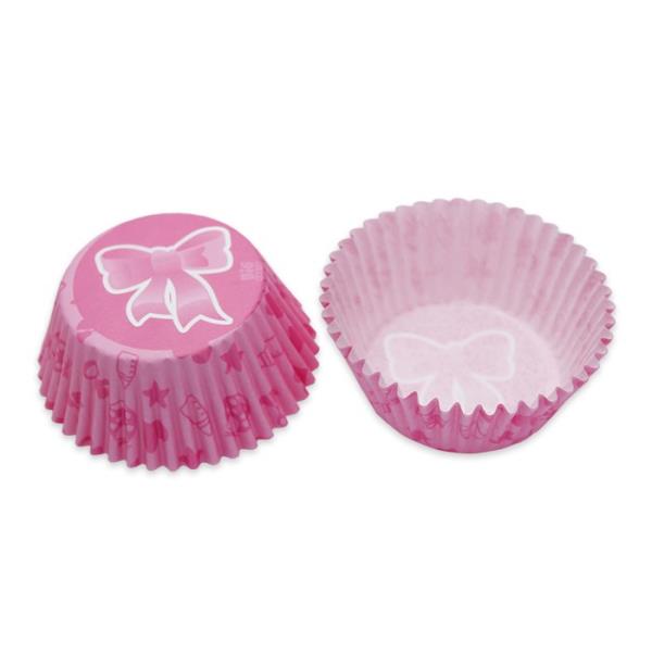 PIROTTINO MUFFIN BATTESIMO ROSA PZ.48