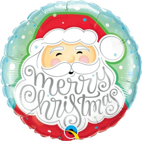 PALLONE MYLAR 18'' MERRY CHRISTMAS SANTA