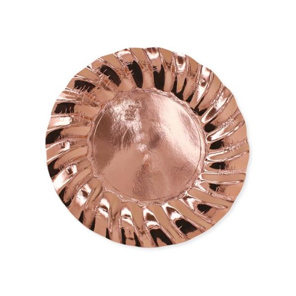 PIATTO FONDO Ø24 cm. WAVY ROSE GOLD pz.6