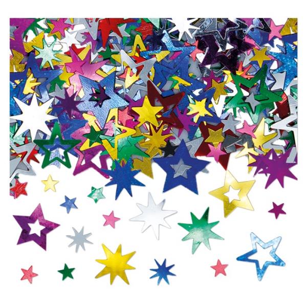 CONFETTI DECORATIVI STELLE MULTICOLOR gr.