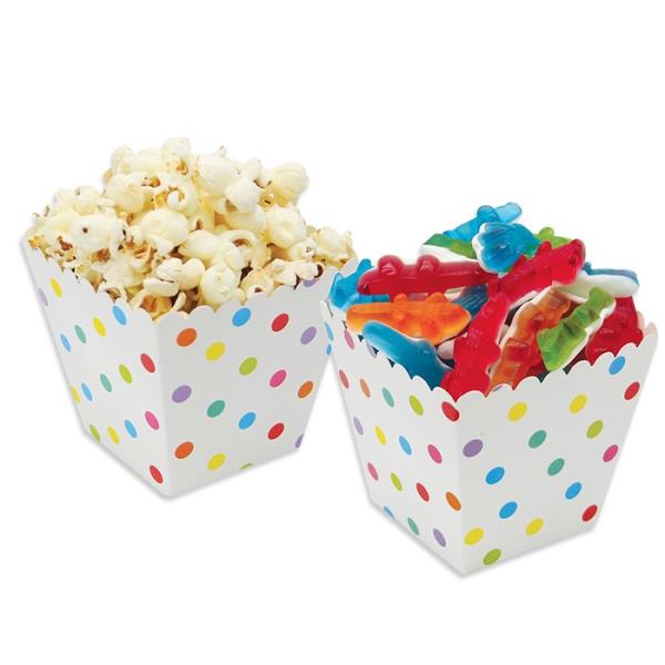 BOX PORTA CARAMELLE POP CORN POIS MULTICOLOR PZ.6